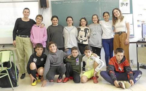 El grupo de alumnos de la Escuela San Andres que ha participado en el proyecto.