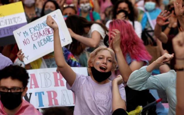 Manifestación de apoyo al colectivo trans. Manifestación de apoyo al colectivo trans.