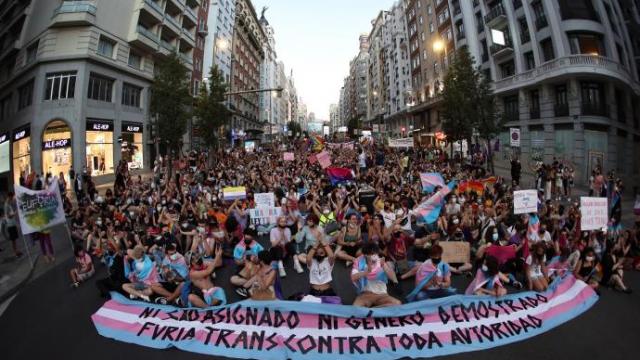 Imagen de archivo de una manifestación en defensa del colectivo trans.