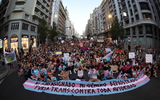 Imagen de archivo de una manifestación en defensa del colectivo trans.