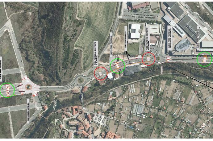 Obras de mejora en la PA-30 en Huarte / Uharte