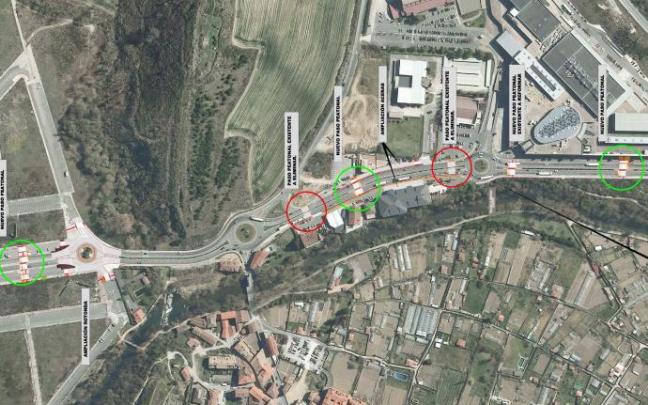 Obras de mejora en la PA-30 en Huarte / Uharte