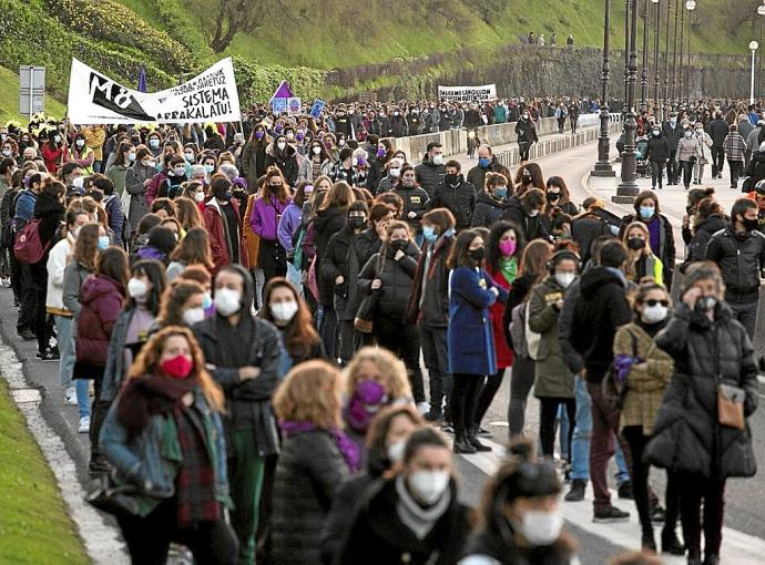 Manifestación del 8-M del año pasado en Donostia. Foto: Iker Azurmendi