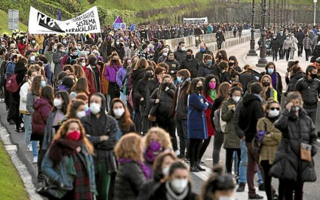 Manifestación del 8-M del año pasado en Donostia. Foto: Iker Azurmendi