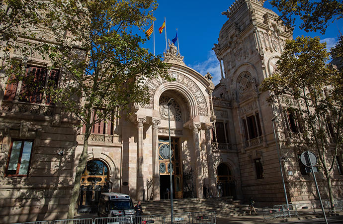 Fachada del Tribunal Superior de Justicia de Cataluña.