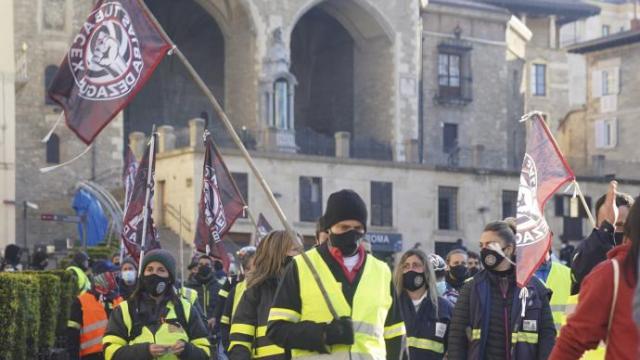 Manifestación de los trabajadores de Tubacex