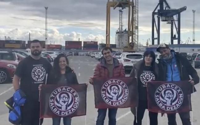 Los representantes de la plataforma en el vídeo publicado. Los representantes de la plataforma en el vídeo publicado.