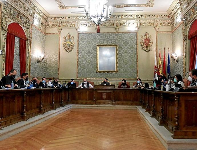 El Ayuntamiento de Tudela en un pleno anterior.