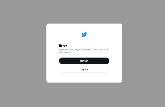 El mensaje de error que aparece al intentar entrar en Twitter.