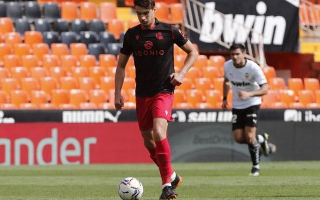 Urko González de Zárate, en un partido ante el Valencia. Urko González de Zárate, en un partido ante el Valencia.