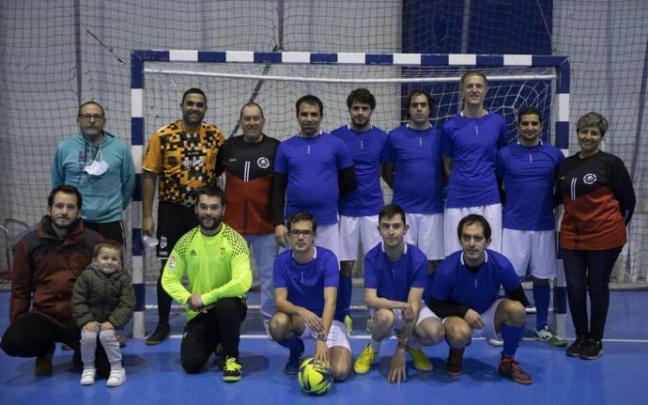Los jugadores de Aspace - Decathlon, antes de disputar un partido. Los jugadores de Aspace - Decathlon, antes de disputar un partido.