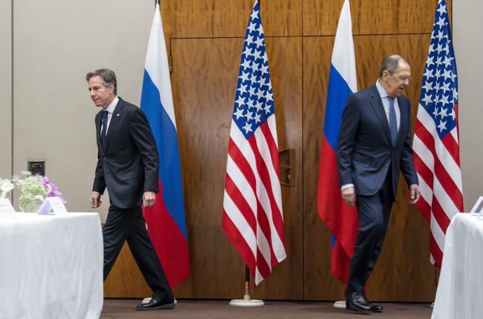 El secretario de Estado de Estados Unidos, Antony Blinken, y el ministro de Exteriores de Rusia, Sergei Lavrov, se reúnen en Ginebra.