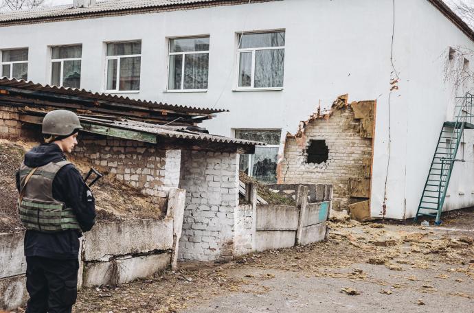 Bombardeo a una guardería en Lugansk del que el Ejército ucraniano acusa a los rebeldes