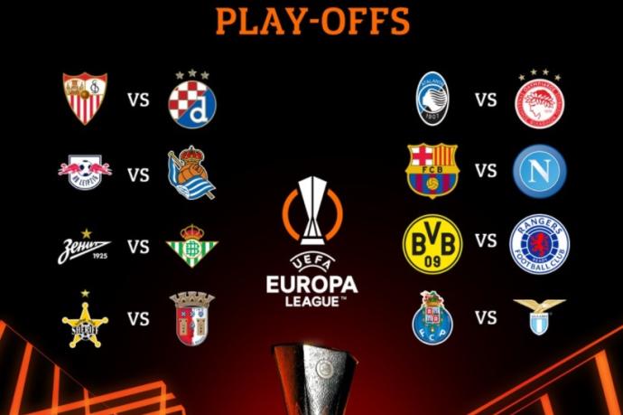 Emparejamientos de play-offs de la Liga Europa.
