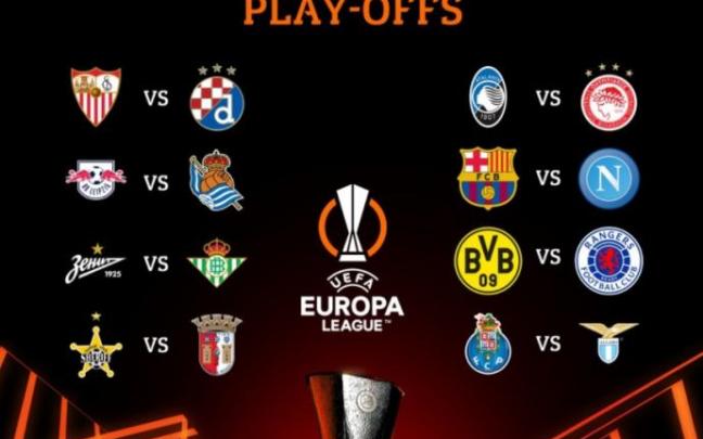 Emparejamientos de play-offs de la Liga Europa. Emparejamientos de play-offs de la Liga Europa.