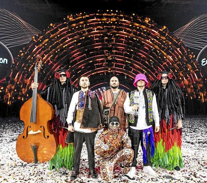 El grupo ucraniano Kalusch Orchestra, ganador de Eurovision 2022. Foto: UER