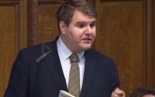 Jamie Wallis, en una intervención en el Parlamento británico.