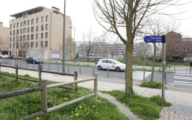 Una calle de la futura supermanzana de Zabalgana.