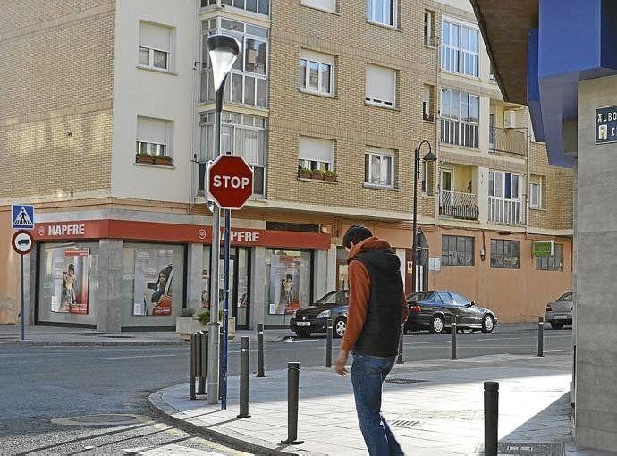 Una señal de stop en una calle de Dulantzi.