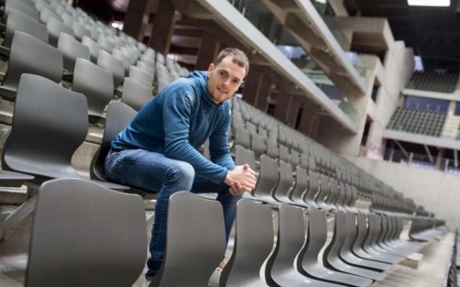 Unai Laso, en el frontón Bizkaia, sede de la final del Parejas.