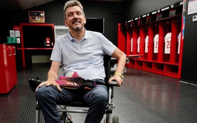 Juan Carlos Unzué, durante su visita al Sánchez Pizjuán.