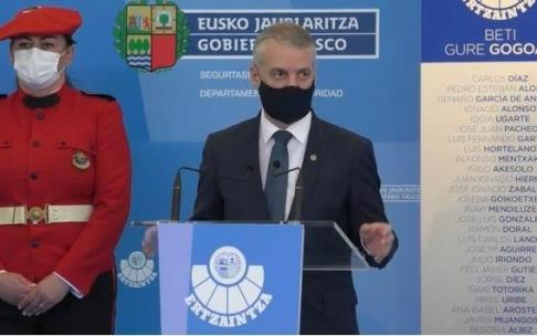 Iñigo Urkullu, durante su intervención en Arkaute.