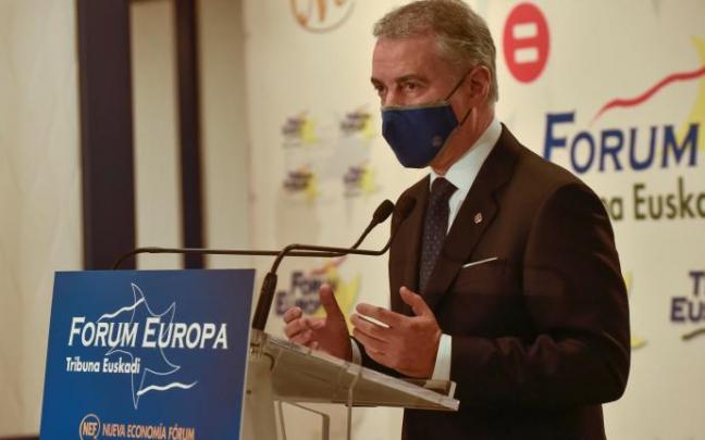 Urkullu, durante su intervención en el Foro Nueva Economía.