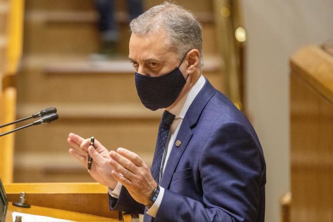 Iñigo Urkullu en el pleno del Parlamento vasco