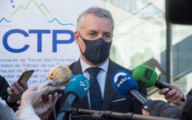 Iñigo Urkullu, esta mañana en Jaca.