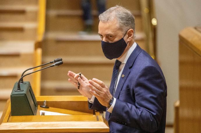 El lehendakari en el Parlamento Vasco.