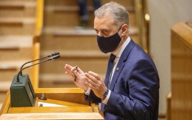 El lehendakari en el Parlamento Vasco.