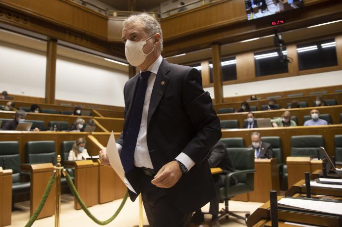 Urkullu, en el Parlamento Vasco.