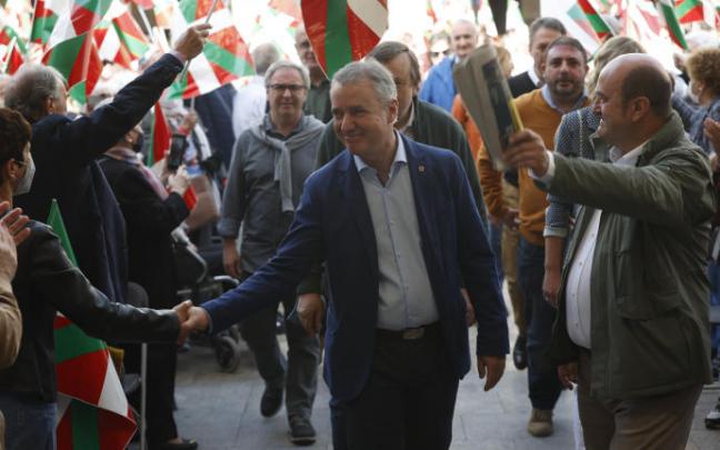 El PNV se ha vuelto a reencontrar con sus afiliados para celebrar la 90 edición del Aberri Eguna tras dos años de pandemia