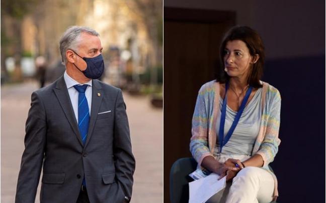El lehendakari Iñigo Urkullu y Laura Garrido.