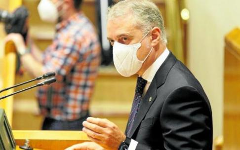 El lehendakari Iñigo Urkullu, durante una intervención en el Parlamento Vasco. Foto: Efe