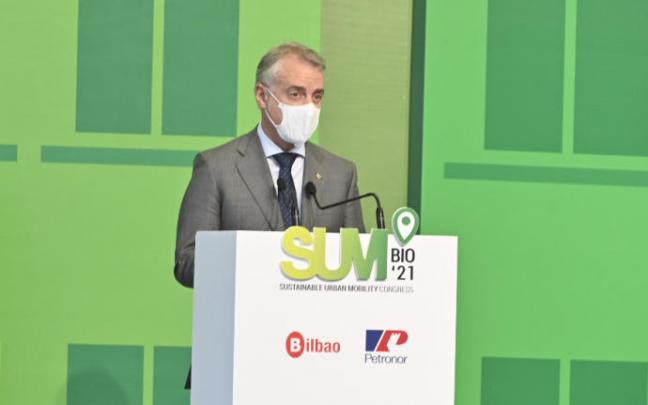 El lehendakari, Iñigo Urkullu, hoy en Bilbao