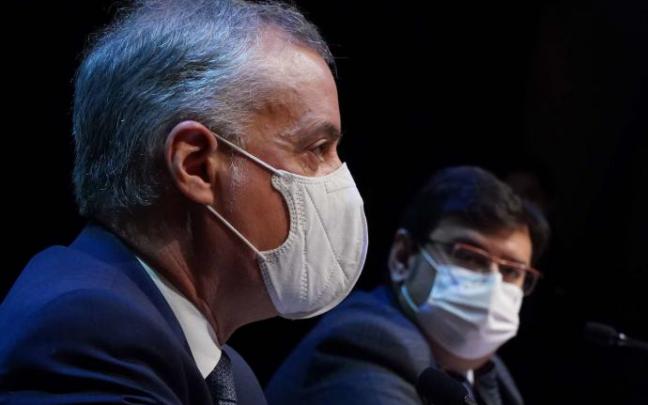 Iñigo Urkullu junto a Iñaki González en la jornada 'Retos Euskadi 2022: construir el futuro tras dos años de pandemia'. Iñigo Urkullu junto a Iñaki González en la jornada 'Retos Euskadi 2022: construir el futuro tras dos años de pandemia'.