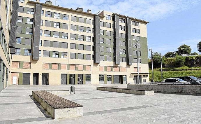 Parte trasera de la plaza Etxeberri. Foto: N.G.