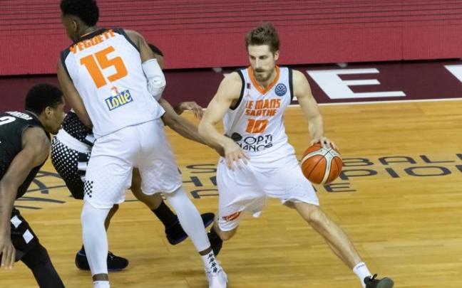 Valentin Bigote, en un partido de la BCL con el Le Mans