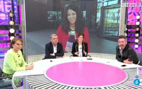 María Eugenia Yagüe, Jorge Javier Vázquez, Adela González y David Valldeperas, este martes en 'Sálvame Limón'.