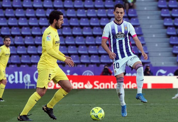 Óscar Plano, durante el partido del jueves contra el Villarreal.