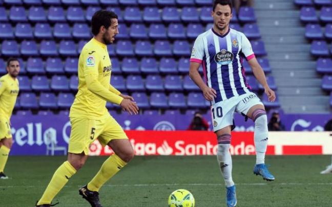 Óscar Plano, durante el partido del jueves contra el Villarreal.