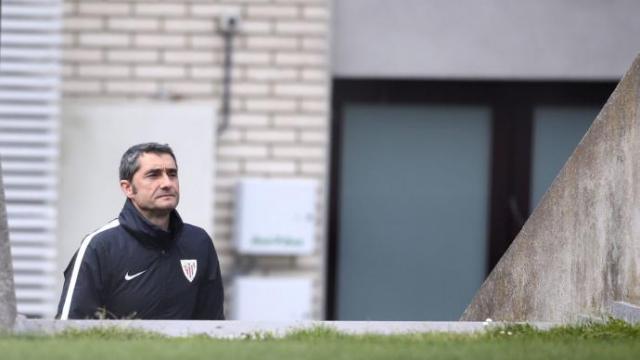 Ernesto Valverde, en un entrenamiento en su último curso como técnico rojiblanco Ernesto Valverde, en un entrenamiento en su último curso como técnico rojiblanco