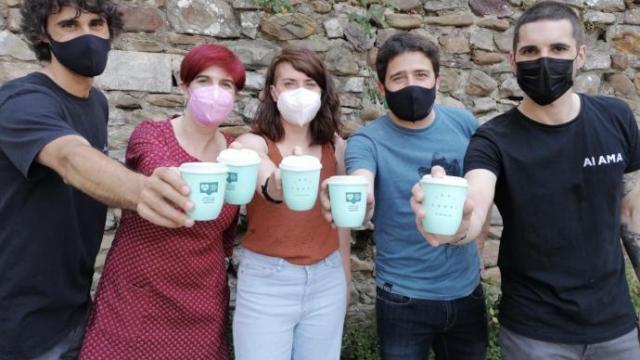 Hosteleros e impulsores de la iniciativa sostenible.