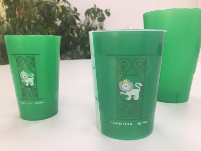 Vasos reutilizables para San Fermín 2018.