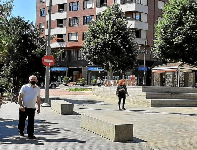 Zona peatonal cercana a la plaza Juan de Urrutia.