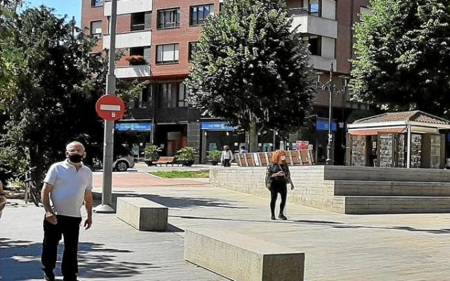 Zona peatonal cercana a la plaza Juan de Urrutia.