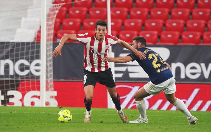 Mikel Vesga durante un partido de la pasada temporada.
