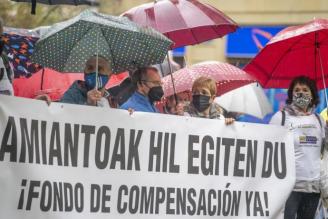 Concentración de la asociación Asviamie en Donostia