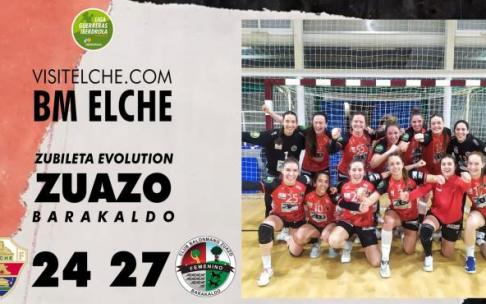 Las jugadoras del Zubileta Evolution Zuazo celebran la victoria.